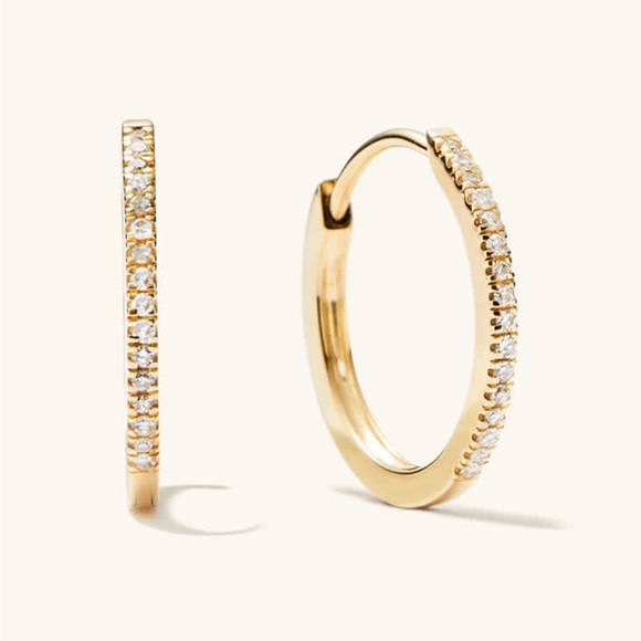 Mejuri Jewelry - Mejuri Pavé Diamond Small Hoops